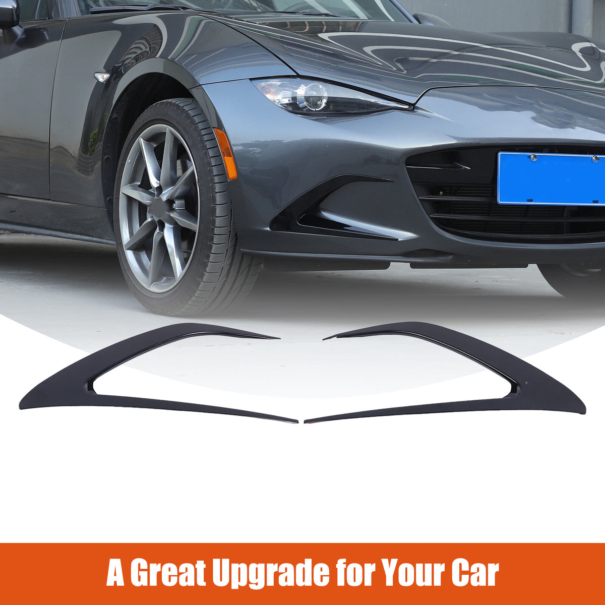 Gloss Black Front Side Vent Fin C Canards Splitter For Mazda MX-5 Miata 2016-23 20