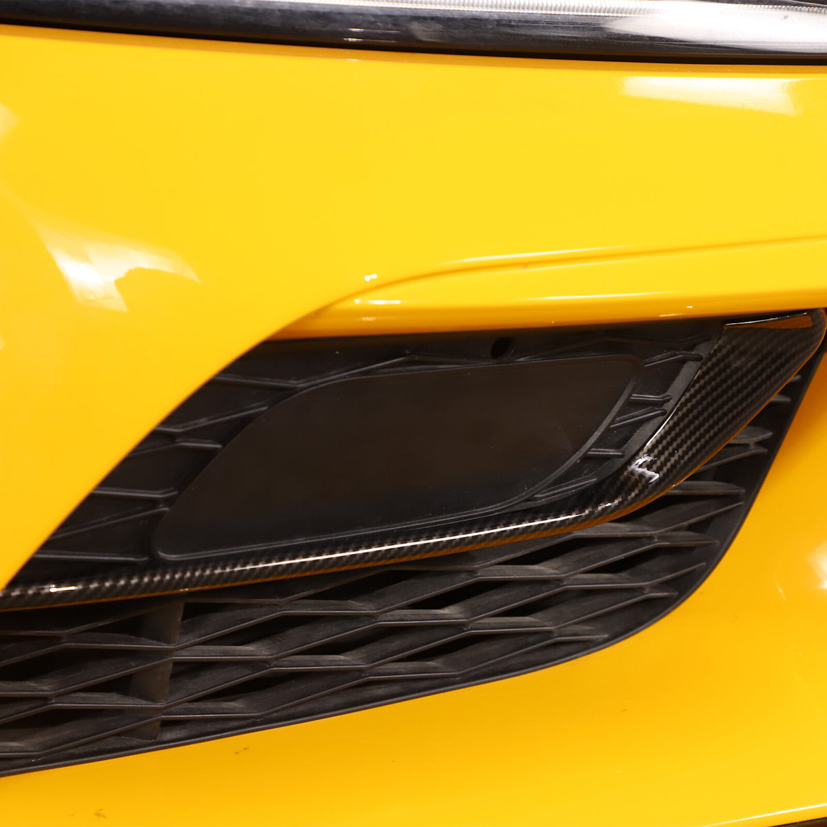 Carbon Fiber Style Front Bumper Side Grill Trim Cover Strip For GR Supra A90 19+ 9