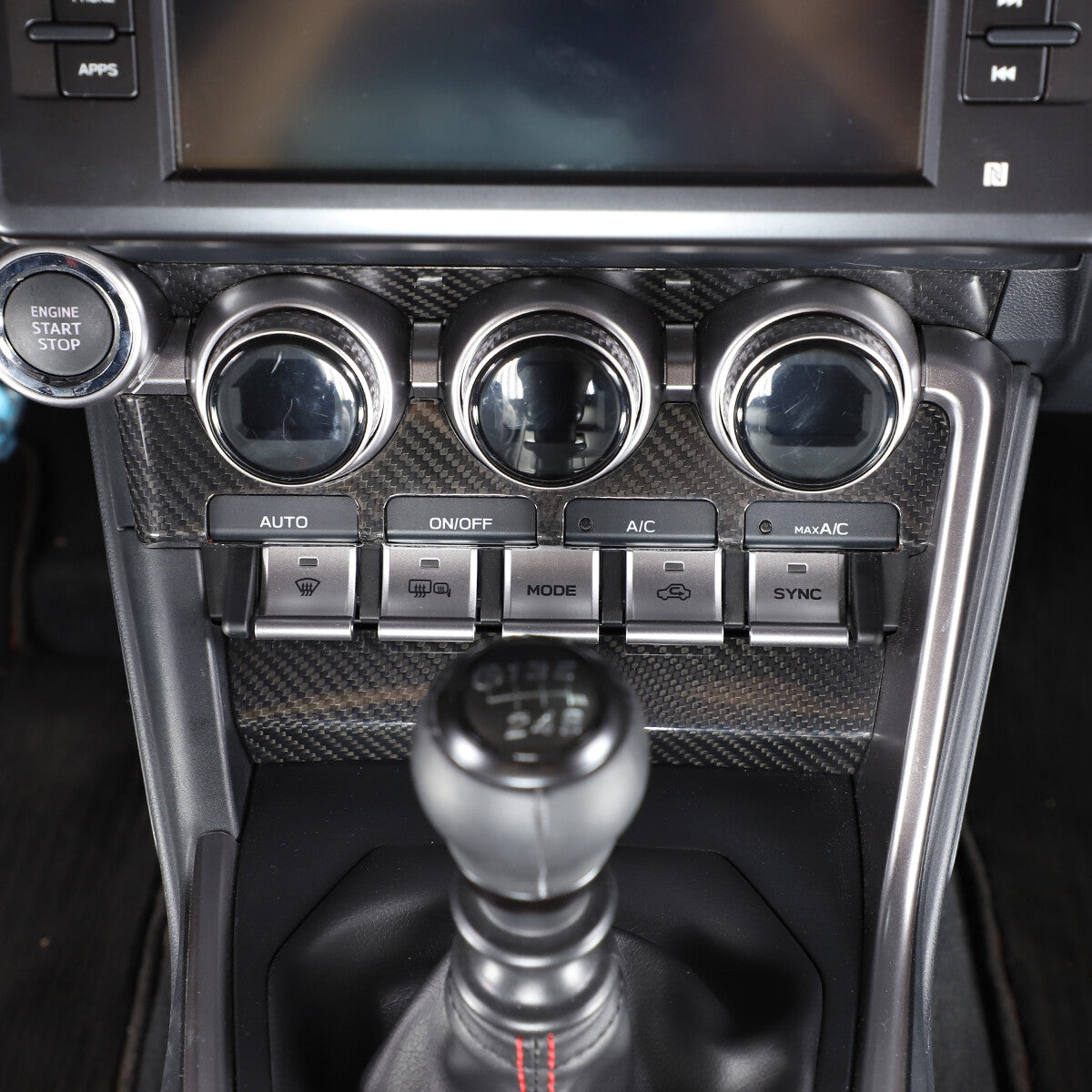 Carbon Fiber Console Air condition Panel Trim For Toyota86 Subaru BRZ 2022 US 7