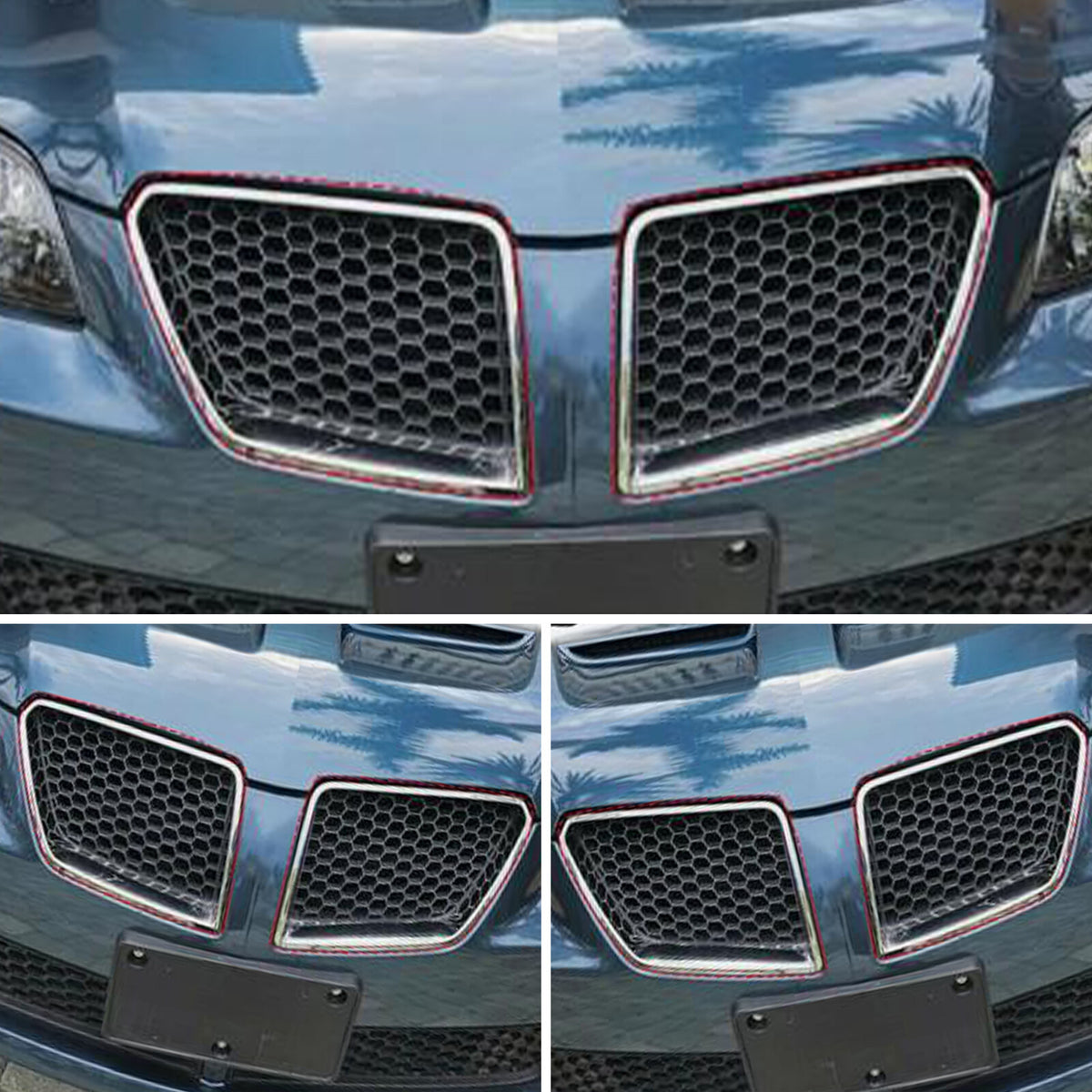 ABS Carbon Fiber Exterior front Grille frame Cover Trim For Pontiac G8 08-09 US 12