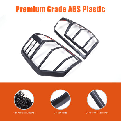 Matte Black Tail Lamp Lights Cover For Mitsubishi L200 Triton MR 2019-23 16
