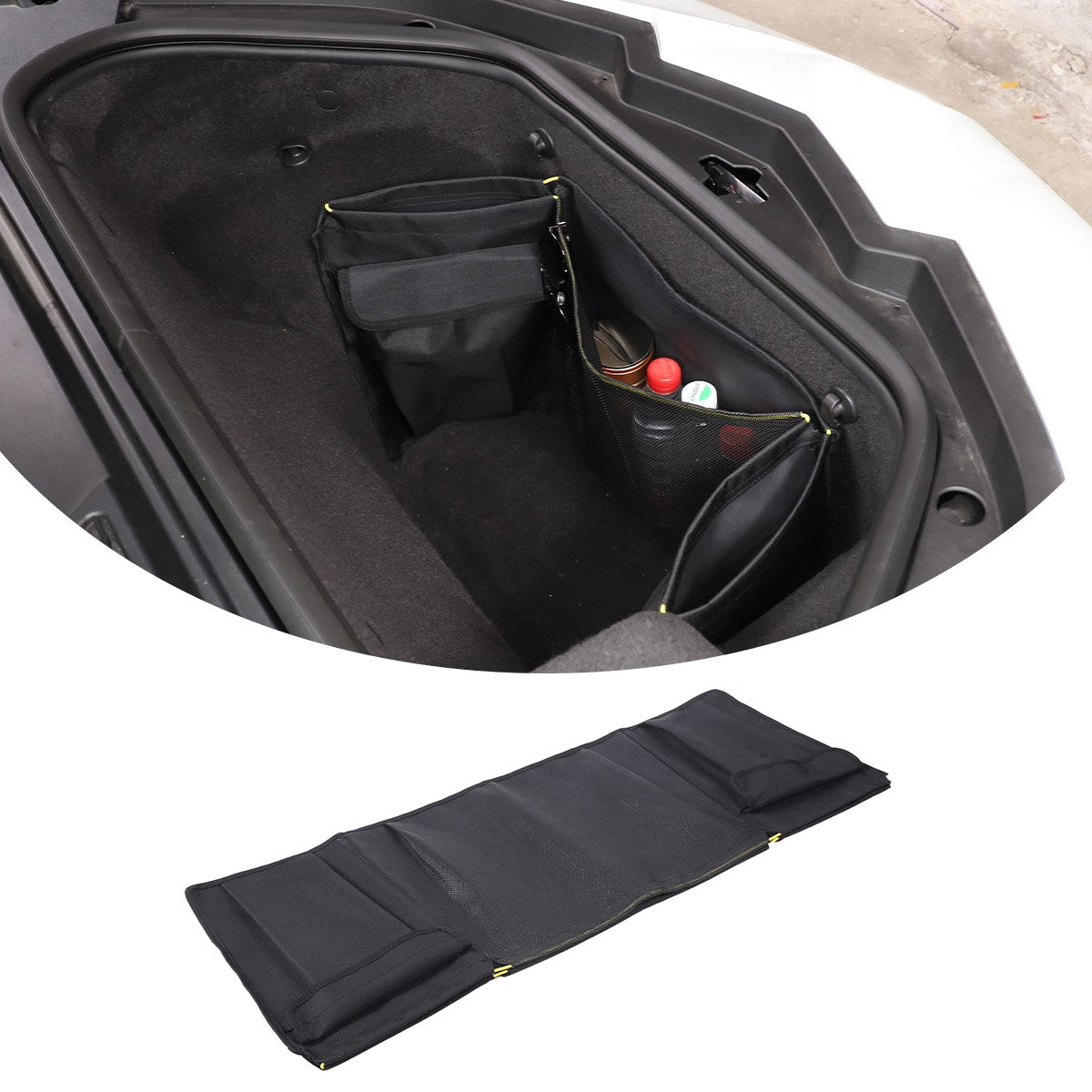 Center Console Seat Frunk Rear Trunk Storage Bag Tray For Corvette C8 20-26 66