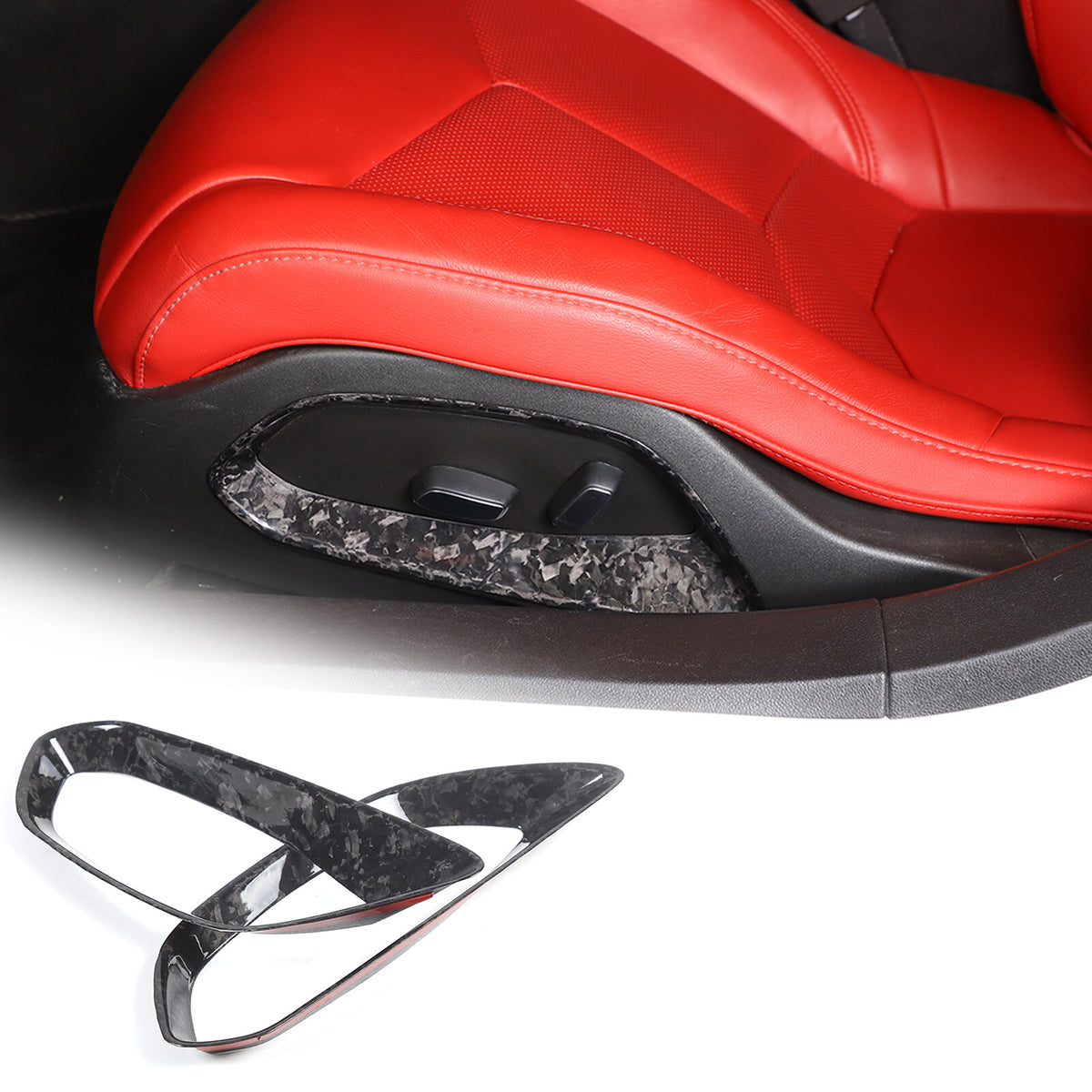 Forged Real Carbon Fiber Full Interior Set Cover Trim Kit For Corvette C8 20-25 - Variants 1-5 28