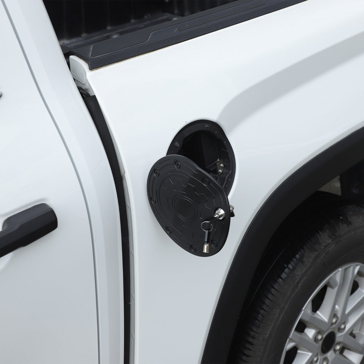 Aluminum Alloy Fuel Tank Anti-Theft Lock Cover Gas Cap For Toyota Tundra 22+ US 18