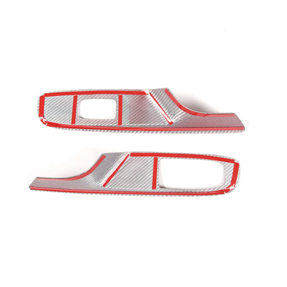 Red Real Carbon Fiber Full Interior Set Decor Trim Kit for Corvette C8 20-25 127
