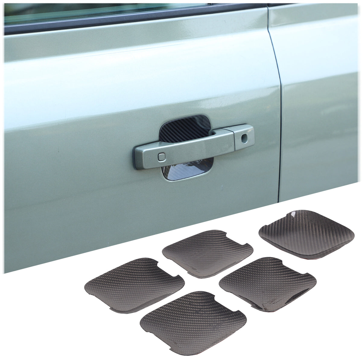 Real Carbon Fiber Door Bowl Cup Cover Trim For Land Rover Defender 110 2020-2024 5