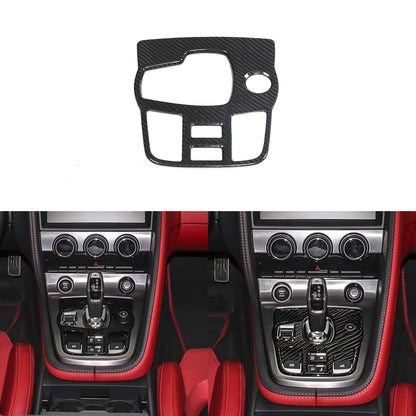 Real Carbon Fiber Center Gear Trim For Jaguar F‑TYPE Convertible X152 2013+ 9