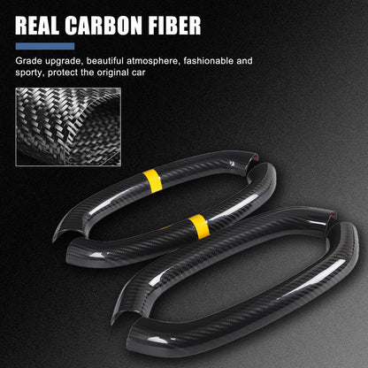 Yellow Top Real Carbon Fiber Steering Wheel Cover Trim For Corvette C8 20+ 9
