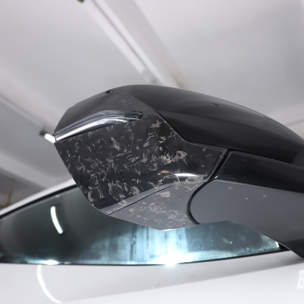 Forged Real Carbon Fiber Side Mirror Base Lower Cover Trim For Corvette C8 20-26 6