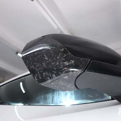 Forged Real Carbon Fiber Side Mirror Base Lower Cover Trim For Corvette C8 20-26 6