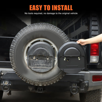 Matte Balck Rear License Plate Bracket Spare Tire Carrier For Hummer H2 2003-09 21