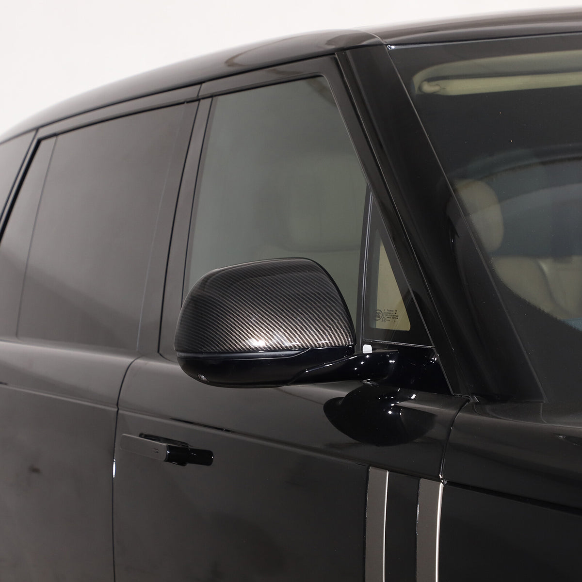 For Range Rover Vogue Sport 2022-23 Carbon Fiber ABS Rear View Mirror Cover Trim 6