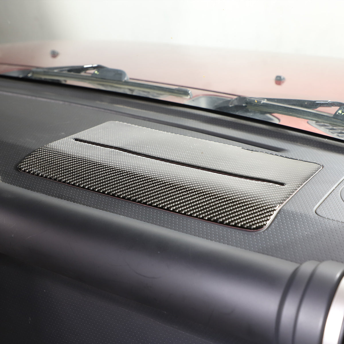 Carbon Fiber Dashboard Storage Box Panel Sticker For Toyota FJ Cruiser 2007-2021 7