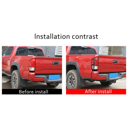 Matte Black Rear Taillight Trim Cover Bezel For Toyota Tacoma 2016-2023 18