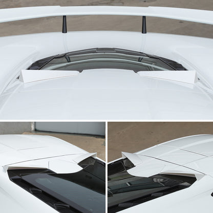 White ABS Rear Windshield Spoiler Trim Cover For Corvette C8 Coupe 2020+ 7