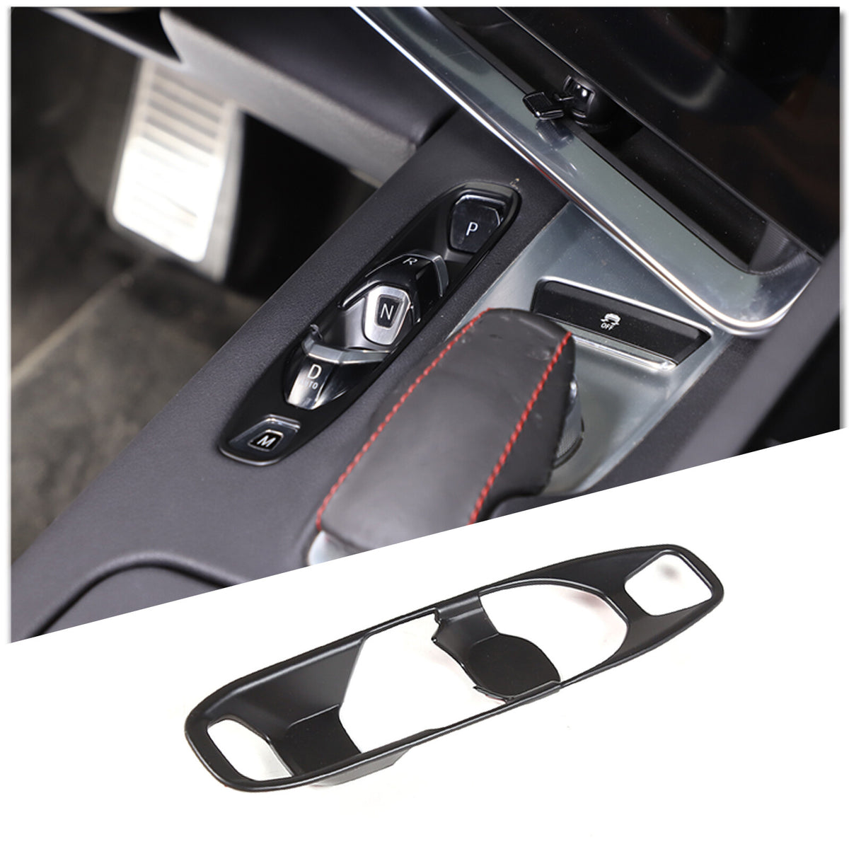 Matte black Center Console Gear Shift Panel Cover Trim Set For Corvette C8 20-25 18