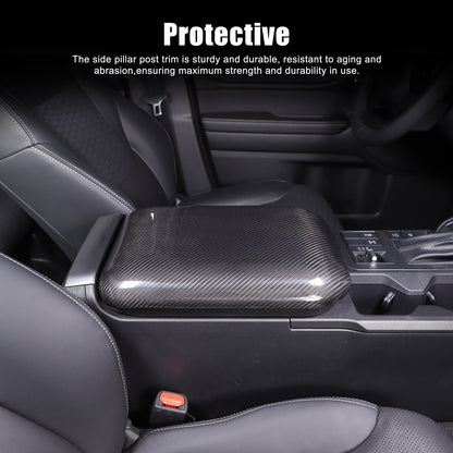 Real Carbon Fiber Center Armrest Box Trim For Toyota Land Cruiser LC250 24+ 13