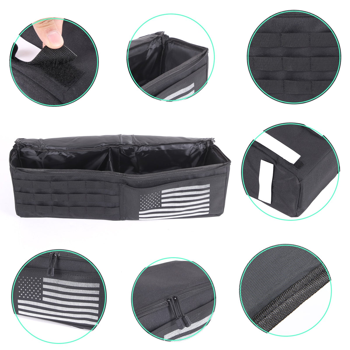 USA Flag Rear Trunk Right Side Storage Box For Toyota FJ Cruiser 2007-2021 15