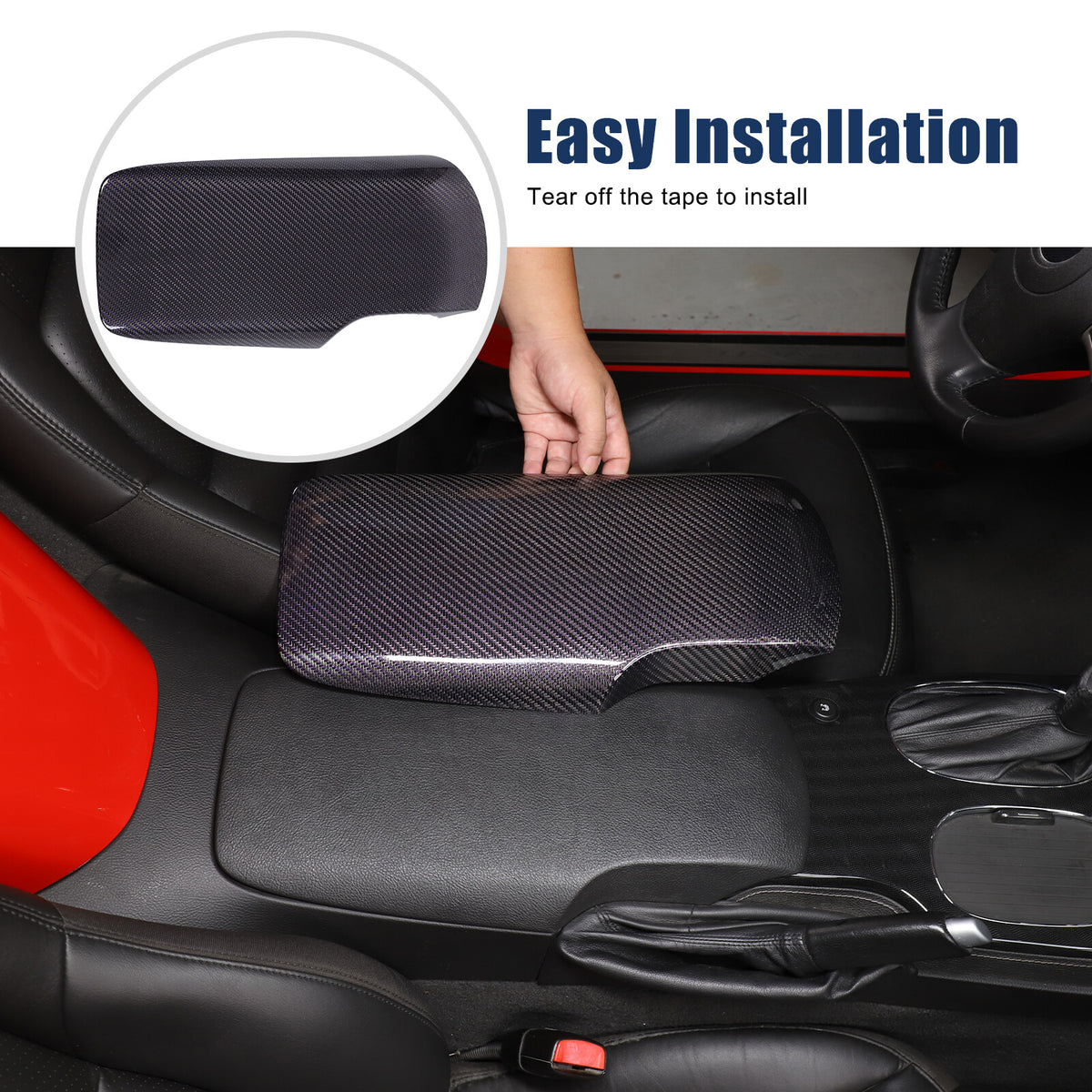 Real Carbon Fiber Center Console Armrest Box Cover Trim For Corvette C6 2005-13 17