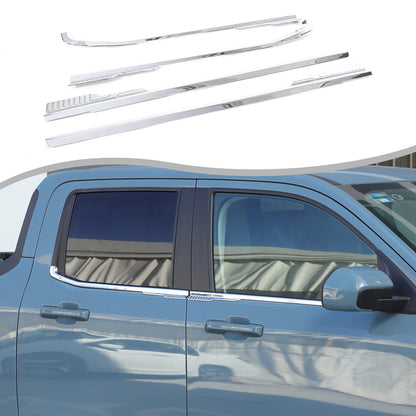 Silver ABS Lower Window Molding Trim For Ford Maverick 2022+ US 1
