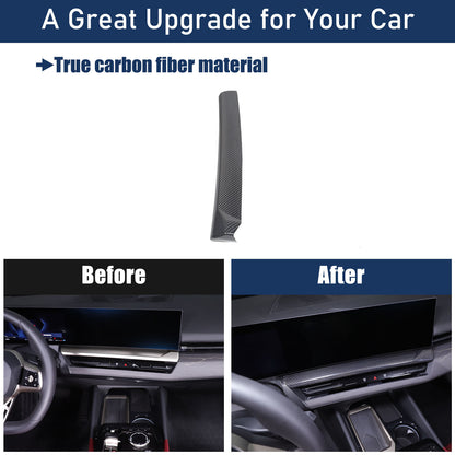 Real Carbon Fiber Navigation Screen Lower trim For BMW 5 Series G60 i5 2024+ 2
