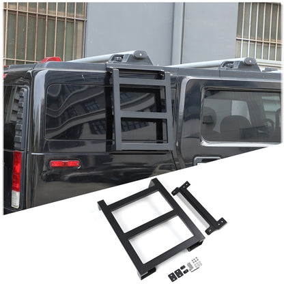 Alloy Rear Roof Climbing Ladder Rack Window Molle Panel For Hummer H2 2003-09 69