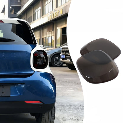 Smoked Black ABS Tail Light Smoke Housing Cover Trim For Benz Smart Fortwo 16-19 7