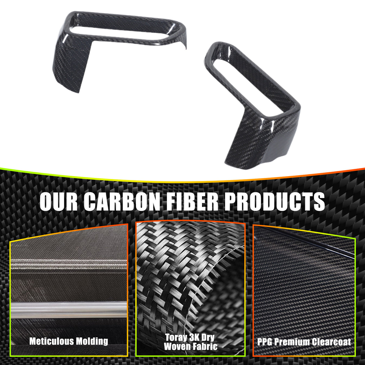 Real Carbon Fiber Center Console Side Air Vent Outlet Trim For Lotus Emira 23-25 8