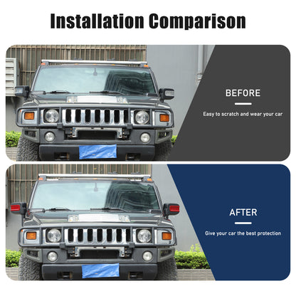 Red Real Carbon Fiber Exterior Rearview Mirror Groove Trim for Hummer H2 2003-09 21