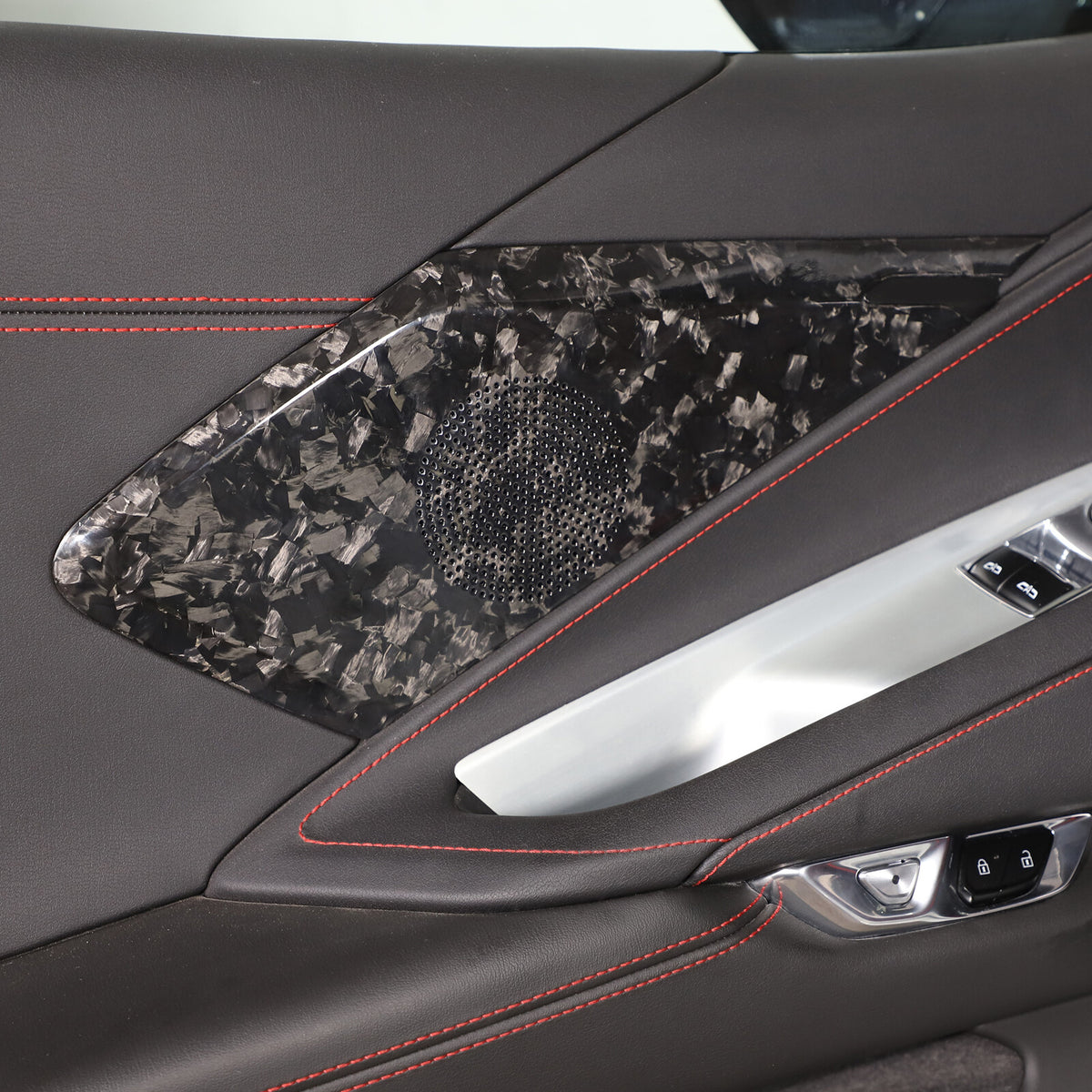 Forged Carbon Fiber Interior Door Speaker Cover For Corvette C8 Z51 Z06 1LT 20+ 13