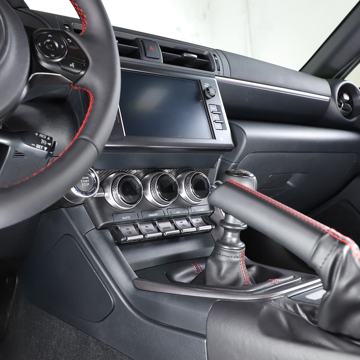 ABS Carbon Fiber Interior Center Console Trim Set For GR86/BRZ 2022-2024 US - Variants 6-10 53