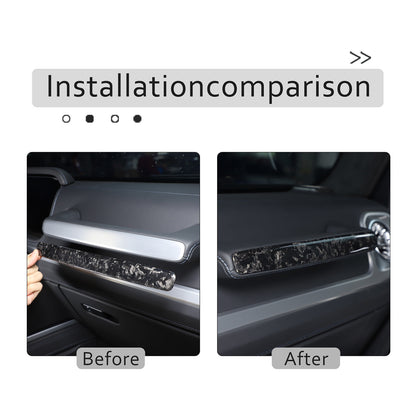 Carbon Copilot Glove Box Handle Decoration Cover For Benz G-Class W463 2019-2023 11