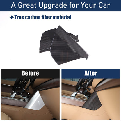 Real Carbon Fiber Center Console Knee Panel Trim For LR Range Rover Vogue 2023+ 22