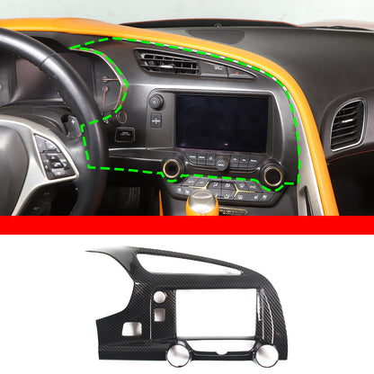 ABS Carbon Interior Center Dashboard AC Air Vent Cover For Corvette C7 14-19 7