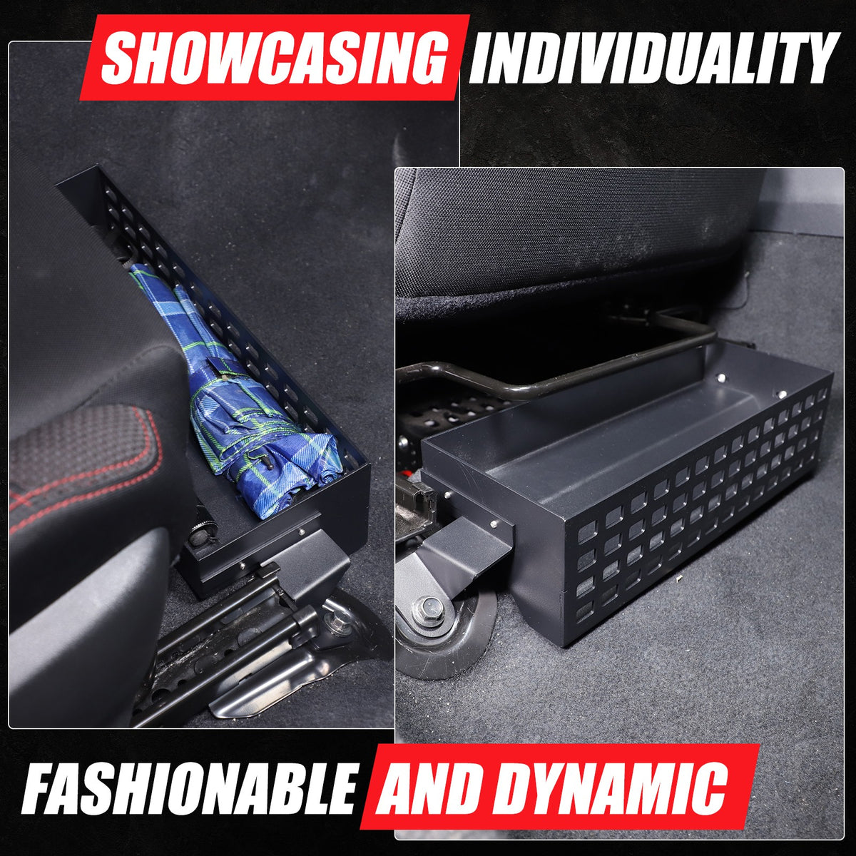 Aluminum Passenger Seat Under-Seat Storage Basket For Subaru WRX VB 2022+ 7