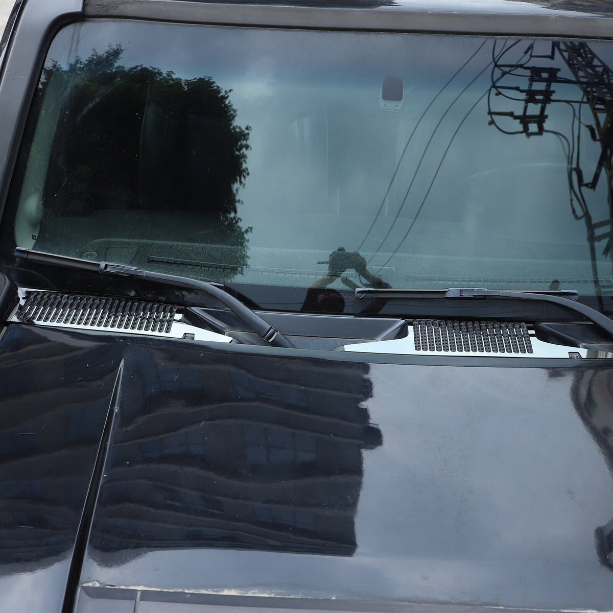 Front Engine Hood Air Outlet Vent Grooves Trim Cover For Hummer H3 2005-2009 US 4