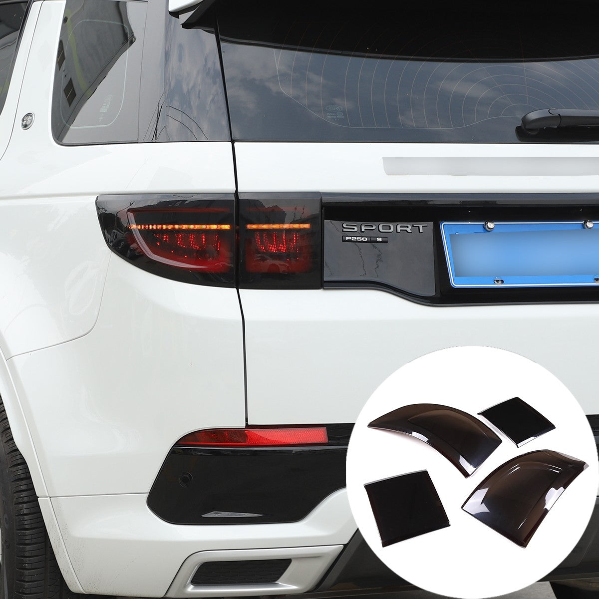 ABS Smoked Blackout Tail Light Covers For Land Rover Discovery Sport 2020-2022 12