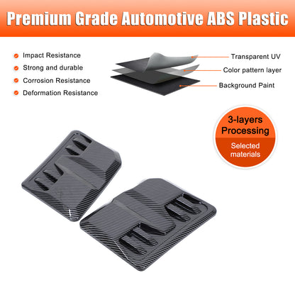 ABS Carbon Fiber Hood Engine Air Vent Cover Trim For Ford Ranger T9 2023-2024 3