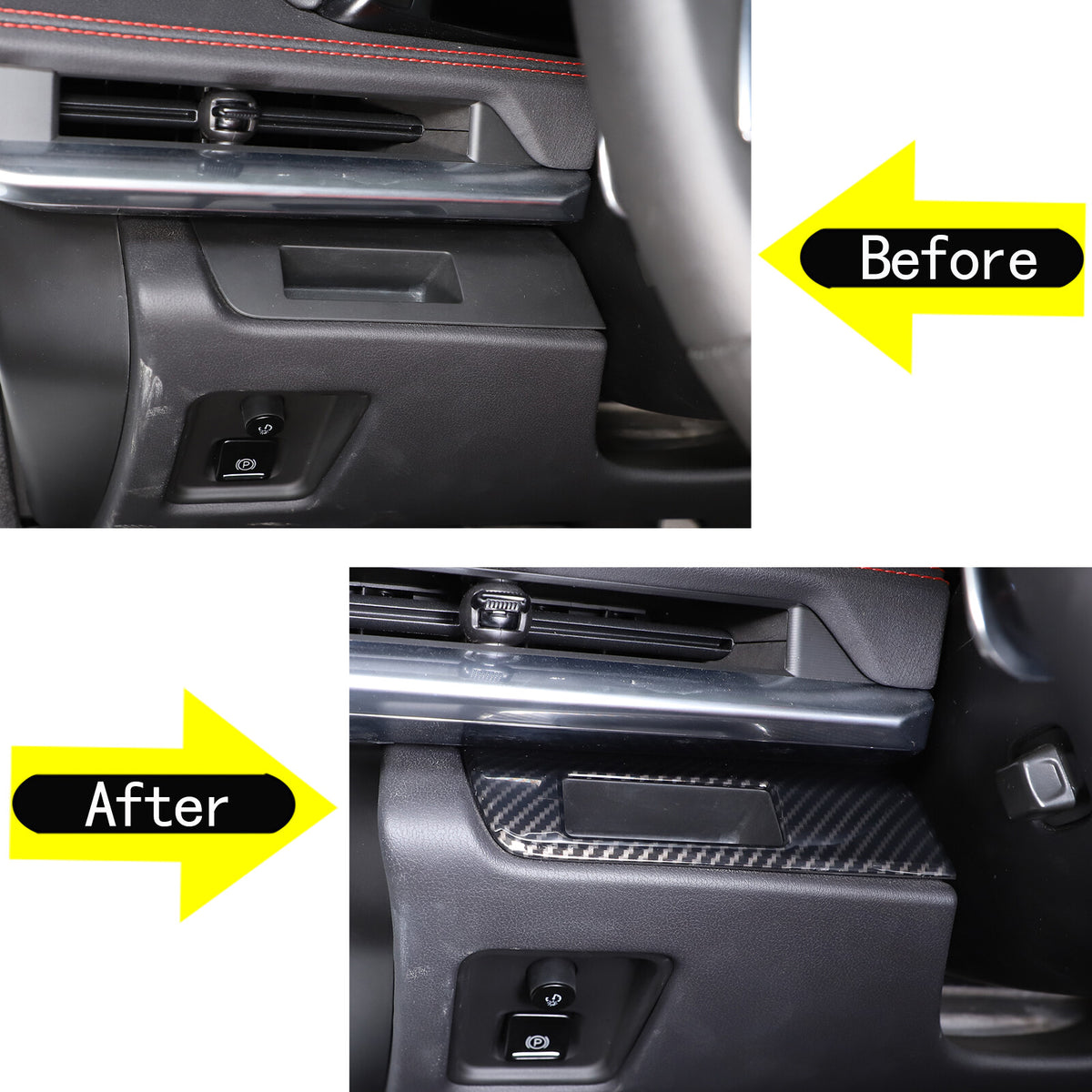 Carbon Fiber ABS Interior Full Decor Cover Trim Kit For Corvette C8 2020-2025 - Styles 6-10 44