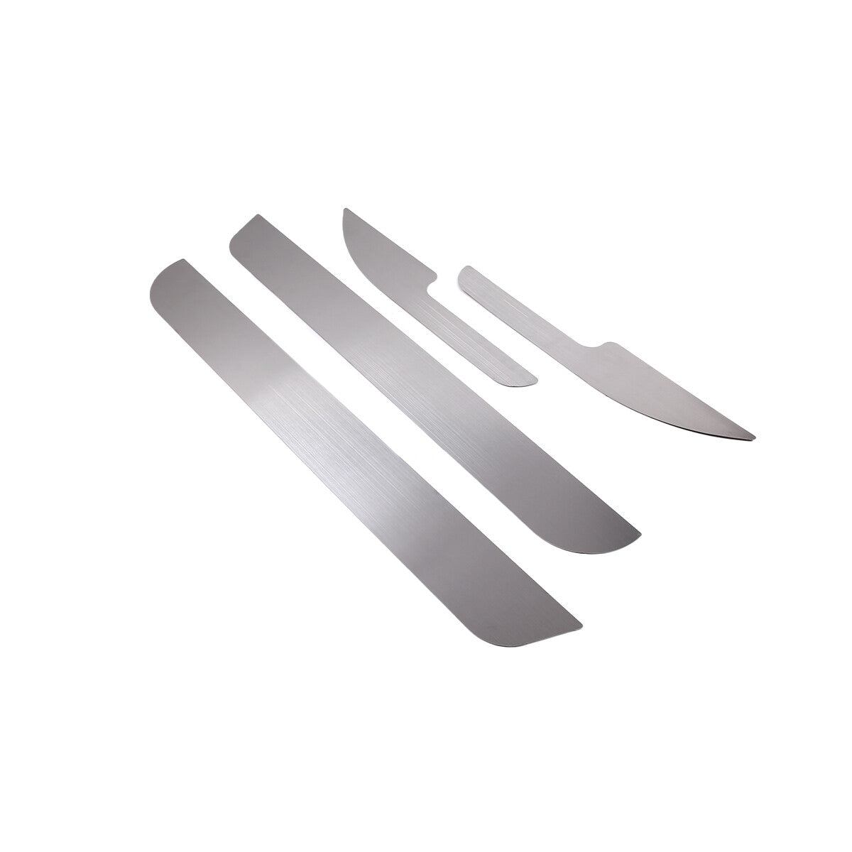 4PCS Silver Steel Inner Door Anti-Kick Panel Sticker Trim For Hummer H2 03-07 10
