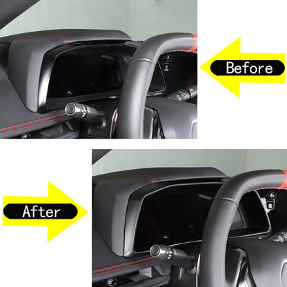 Matte Black Instrument Gauge Cluster Cover Trim For Corvette C8 Z51 Z06 2020-25 15
