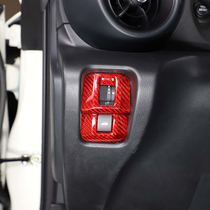 Red Real Carbon Fiber Interior Center Console Trim Set Kit For Subaru BRZ 22+ 112