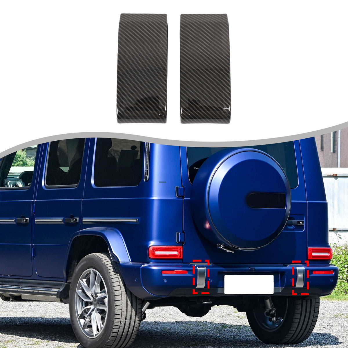 Carbon Fiber ABS Exterior Front Bumper Door Trim For Benz G-Class W465 2025+ 39