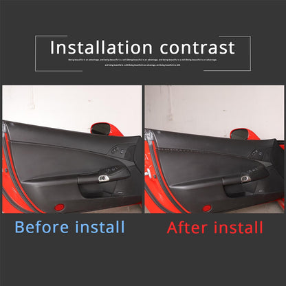 Carbon Fiber Inner Door Panel Waistline Trim Sticker For Corvette C6 2005-13 US 4