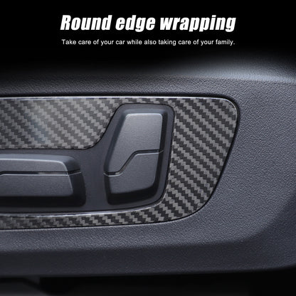 Real Carbon Fiber Seat Adjustment Button Frame Trim For BMW X1 U11 2023-2024 8