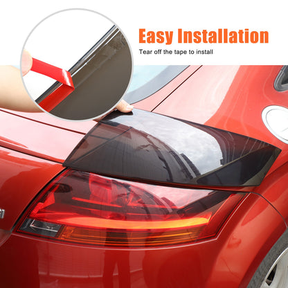 ABS Transparent Gray Rear Tail Light Smoked Cover Trim For Audi TT 2008-14 6