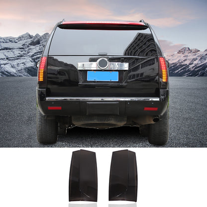 Gray Smoked ABS Taillight Blackened Shell Trim For Cadillac Escalade 2007-2014 19