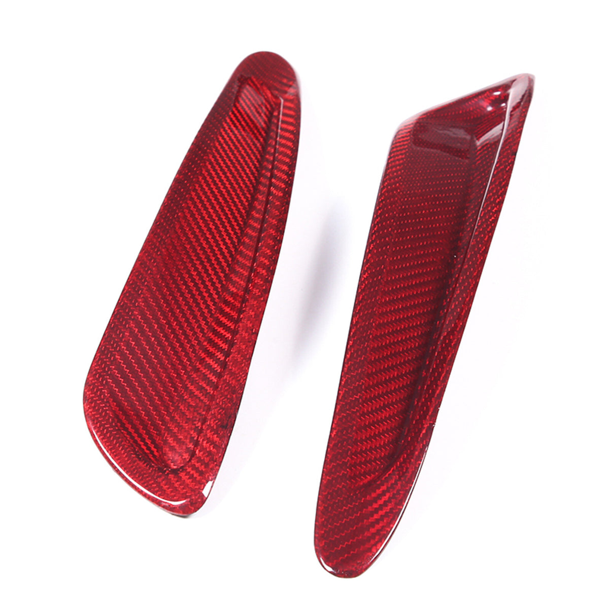 for Toyota GR Supra A90 19+ Red Carbon Fiber A pillar & Hood Air Vent Cover Trim 3