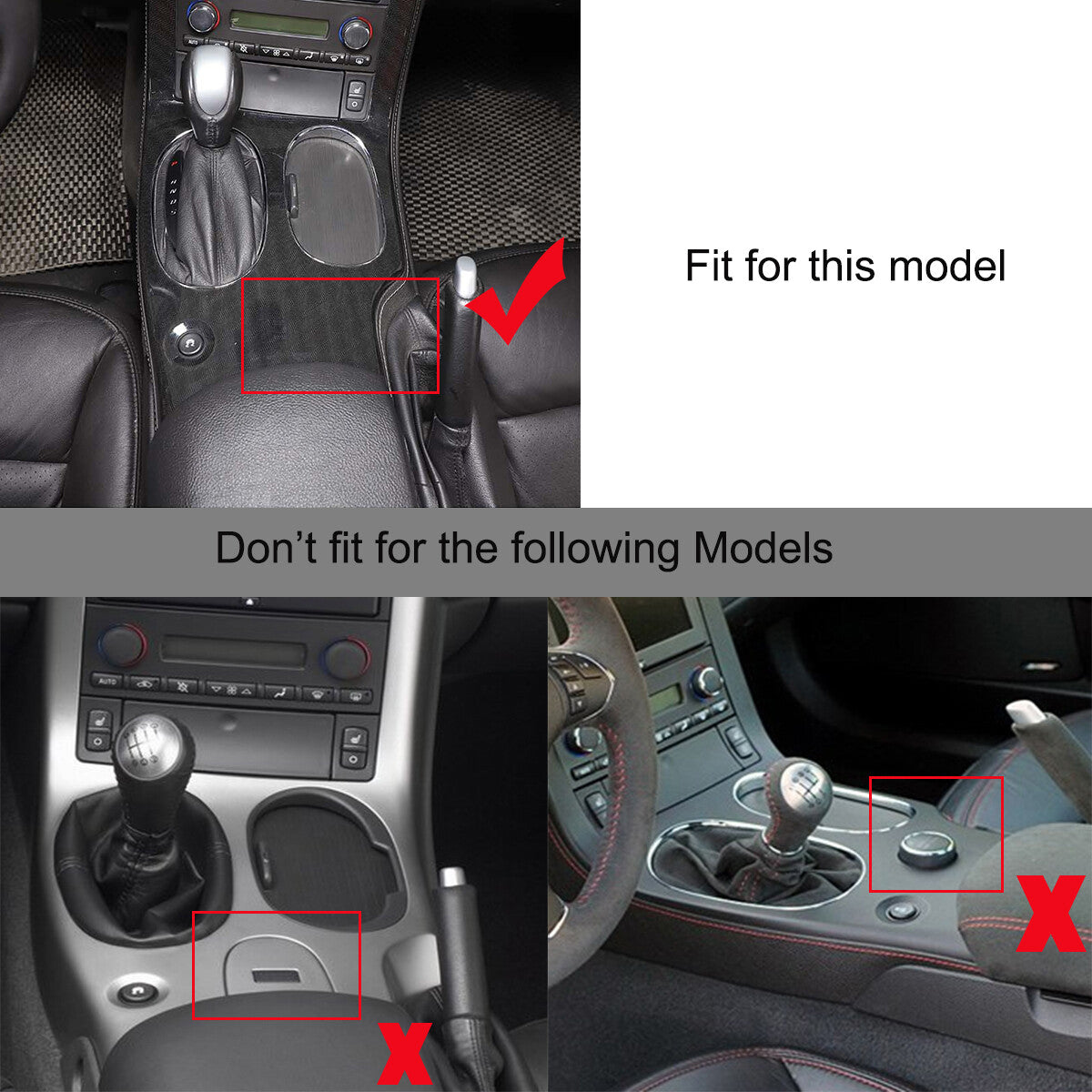 For Corvette C6 05-13 Soft Carbon Fiber Interior Center Console Trim Cover Set 2