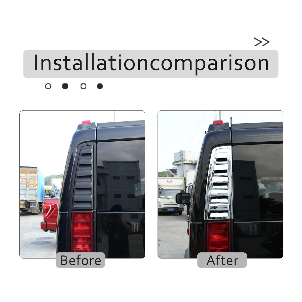 Silver Chrome Exterior Door Handle Mirror Hood Vent Trim Kit For Hummer H2 03-09 46